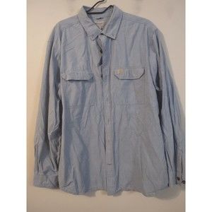 Carhartt Mens XL BlueShirt Relaxed Fit Blue  Casual Work Shirt